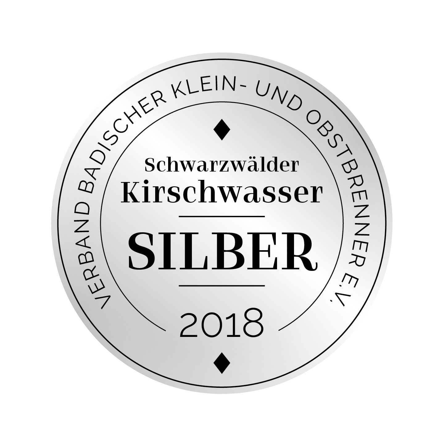 Edeldestillat Auszeichnung Kirschwasser silber